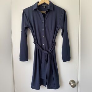 J. Crew Navy Blue Shirt Dress PXS, NWOT